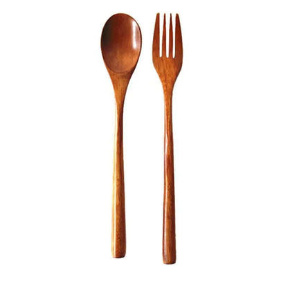 Artisan Wooden Spoon and Fork Set Wood by Simple Homes