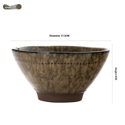 Ash & Amber – Wild Glazed Noodle Bowl Leopard Glaze by Simple Homes