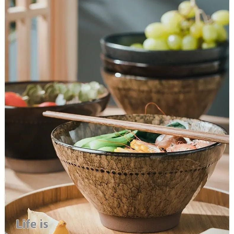 Ash & Amber – Wild Glazed Noodle Bowl by Simple Homes
