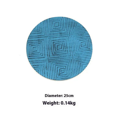 Azure Harmony Iron Wall Medallions Rectangular Dark Blue Style / 17.5cm Diameter by Simple Homes