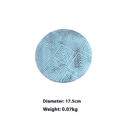 Azure Harmony Iron Wall Medallions Rectangular Light Blue / 17.5cm Diameter by Simple Homes