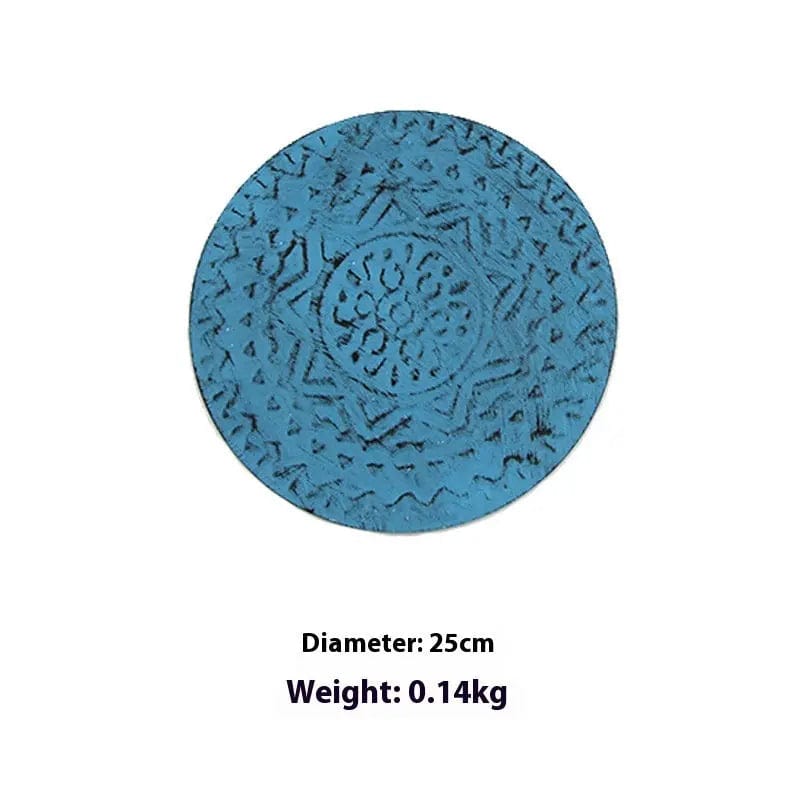 Azure Harmony Iron Wall Medallions Wave Dark Blue Style / 17.5cm Diameter by Simple Homes