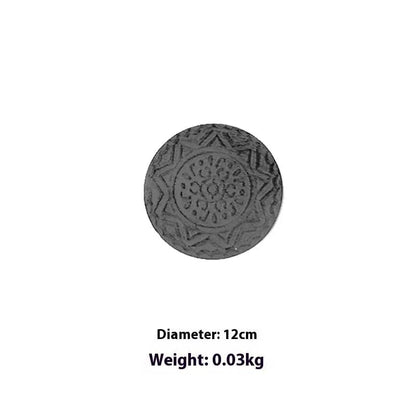 Azure Harmony Iron Wall Medallions Wave Gray Style / 17.5cm Diameter by Simple Homes