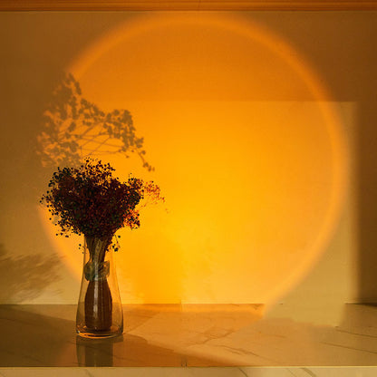 Sunset Projection LED Night Light – Modern Minimalist Cabinet & Room Lamp