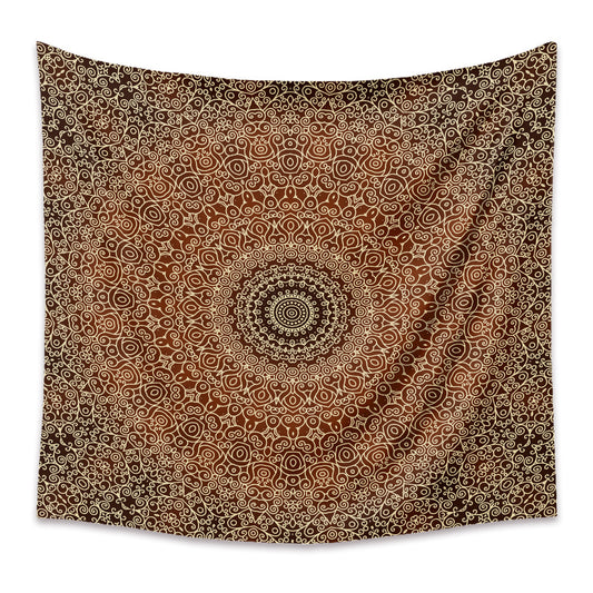 Boho Mandala Wall Tapestry – Rectangular Polyester Hanging Art
