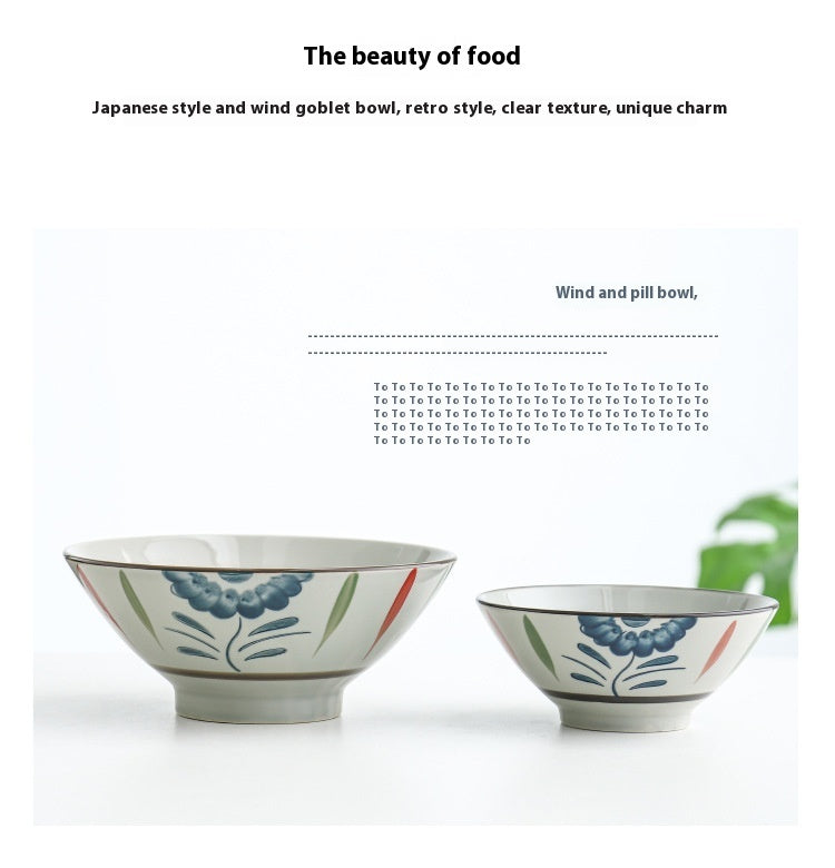 Sakura & Brushstroke Ramen Bowel Bowel-Vintage Artisan Style