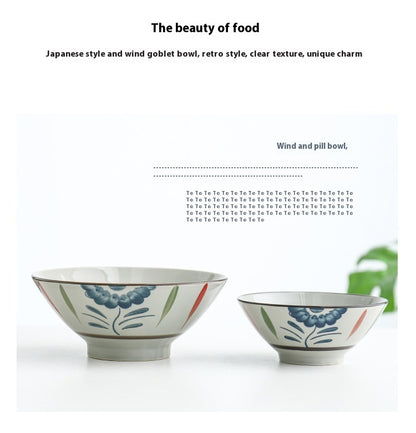 Sakura & Brushstroke Ramen Bowel Bowel-Vintage Artisan Style