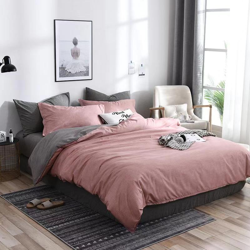 Geometric Pattern Quilt Cover Set with Pillowcases – Antibacterial Ramie Bedding