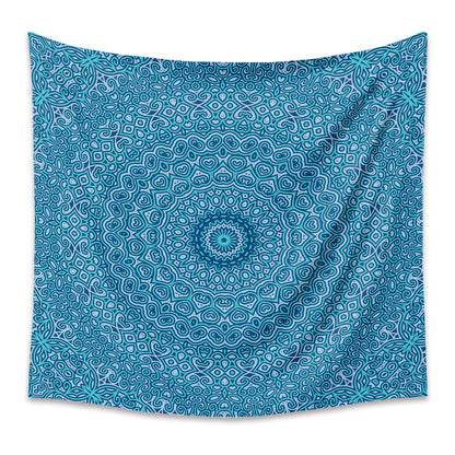 Boho Mandala Wall Tapestry – Rectangular Polyester Hanging Art