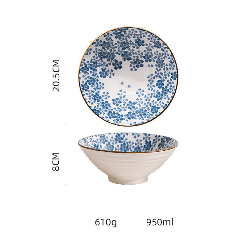 Kyoto Blue Glazed Ramen & Salad Bowl