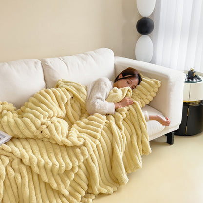 SnuggleSoft Bubble Faux Rabbit Fur Blanket