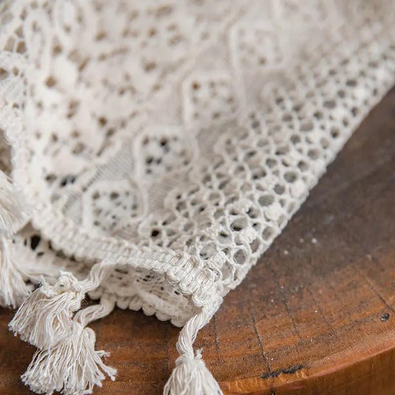 Beige Geometric Wave Hollow-Out Blackout Curtains by Simple Homes