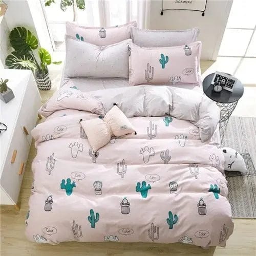 BETTY – Charming 4-Piece Heart Print Bedding Set (Multiple Sizes) by Simple Homes