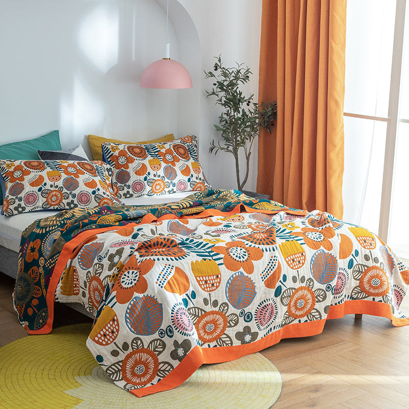 Soft Cotton Summer Quilt for Bed & Office – Lightweight Air Conditioner Blanket
