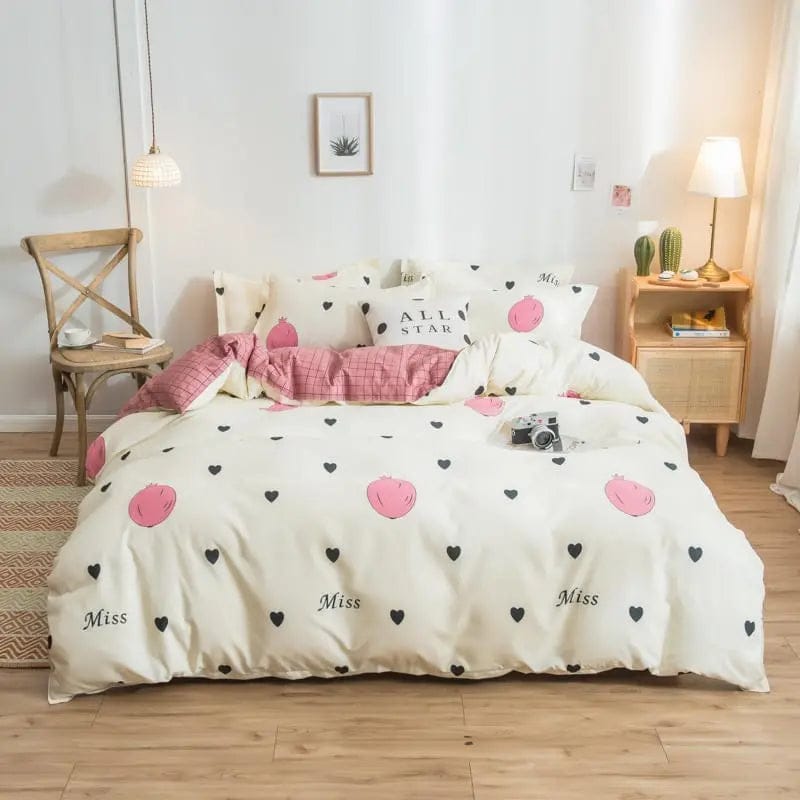 BloomEase Printed Duvet Cover MISS pomegranate / Single quilt / 150x200 by Simple Homes