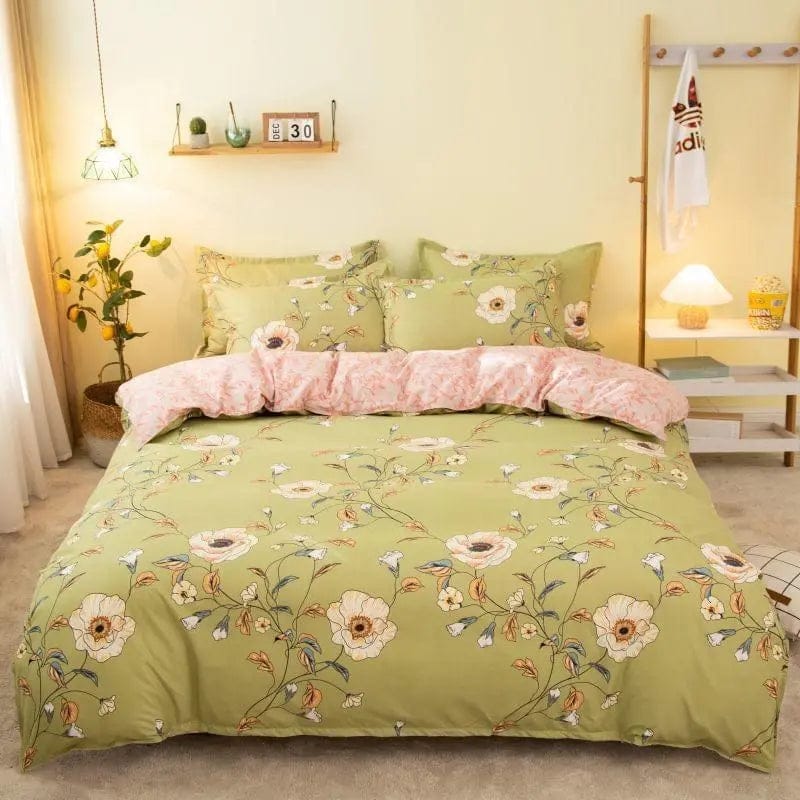 BloomEase Printed Duvet Cover Romantic beauty green / Single quilt / 150x200 by Simple Homes