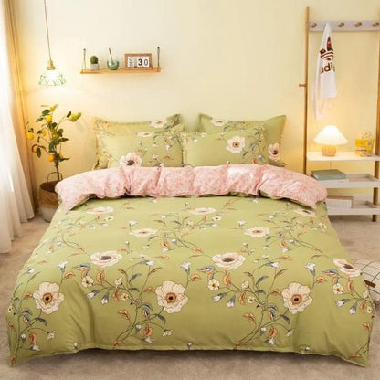 BloomEase Printed Duvet Cover Romantic beauty green / Single quilt / 150x200 by Simple Homes