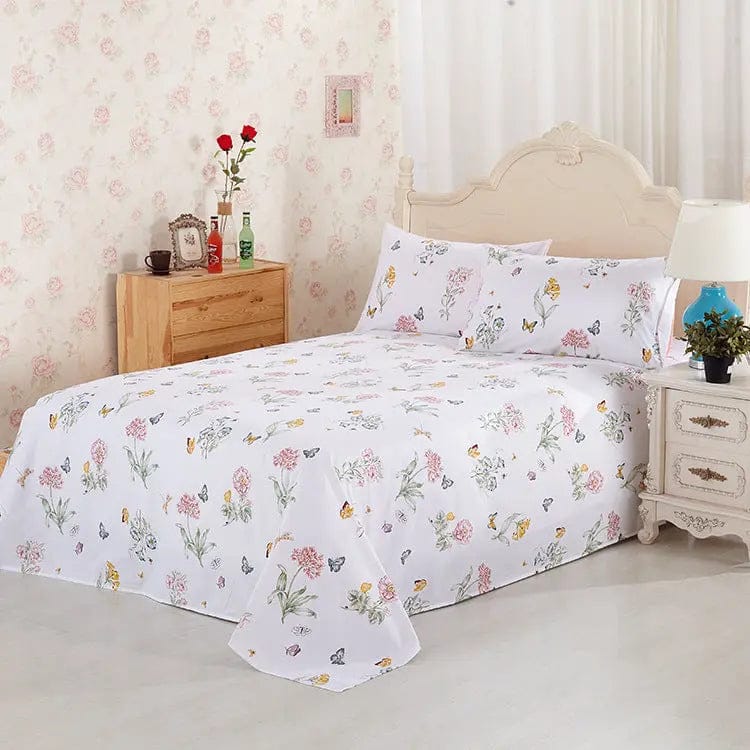 Blossom Breeze – 100% Cotton Floral Printed Sheet Set by Simple Homes
