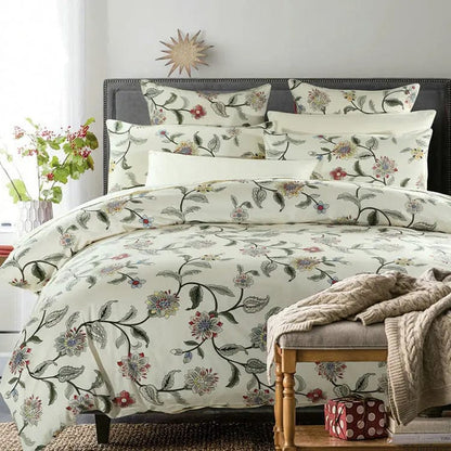 Blossom Breeze – 100% Cotton Floral Printed Sheet Set by Simple Homes