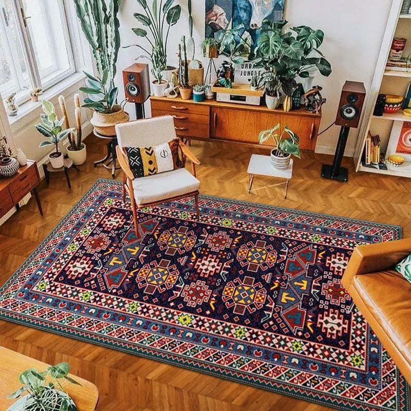 Bohemian Geometric Area Rug – Soft Woven Carpet for Living Room, Bedroom & Sofa | Modern Boho Home Decor I / 40X60CM by Simple Homes