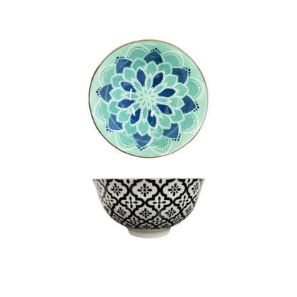 Boho Blossom Porcelain Bowl Set – 6 Pieces 6 Pack by Simple Homes