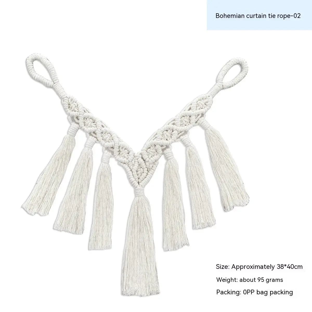 Boho Embrace – Handwoven Curtain Tiebacks Bohemian Curtain Bandage 02 by Simple Homes