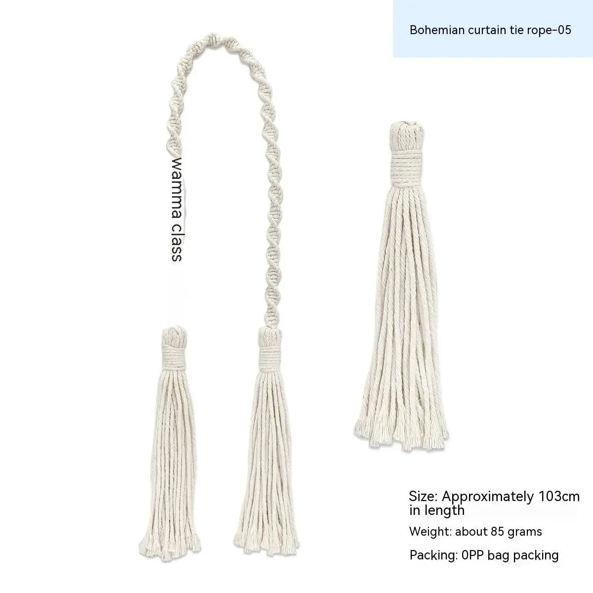 Boho Embrace – Handwoven Curtain Tiebacks Bohemian Curtain Bandage 05 by Simple Homes