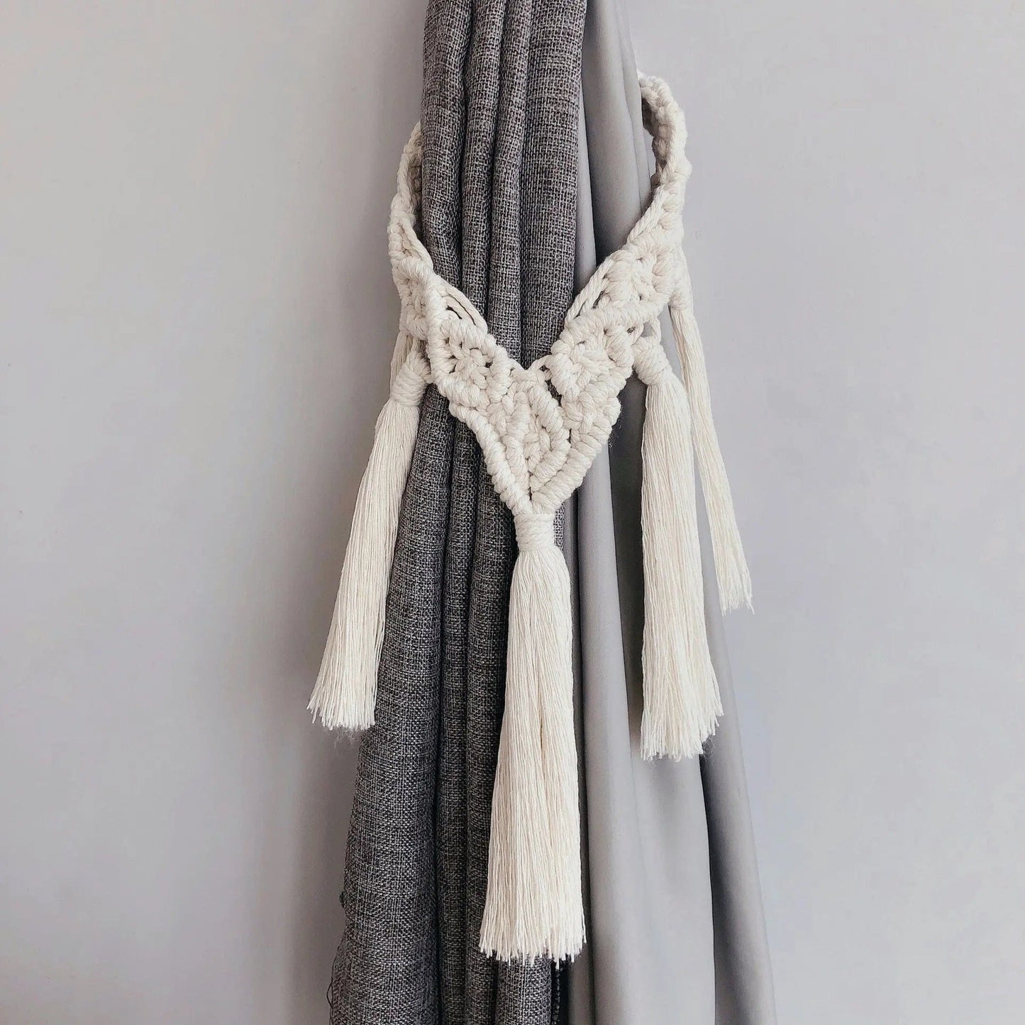 Boho Embrace – Handwoven Curtain Tiebacks by Simple Homes