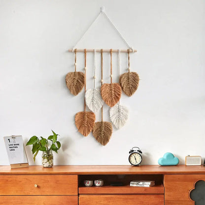 Boho Leaf Weave Wall Hanging by Simple Homes