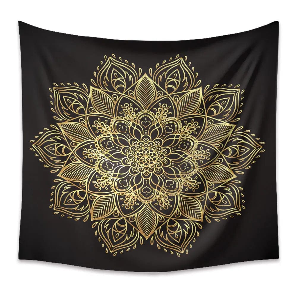 Boho Mandala Wall Tapestry – Rectangular Polyester Hanging Art D / Without velvet / 73x95CM by Simple Homes
