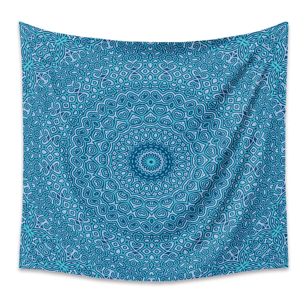 Boho Mandala Wall Tapestry – Rectangular Polyester Hanging Art F / Without velvet / 73x95CM by Simple Homes