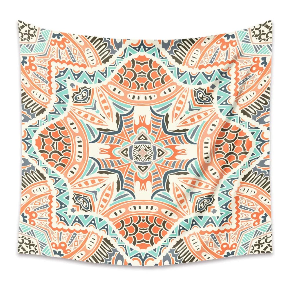 Boho Mandala Wall Tapestry – Rectangular Polyester Hanging Art G / Without velvet / 73x95CM by Simple Homes