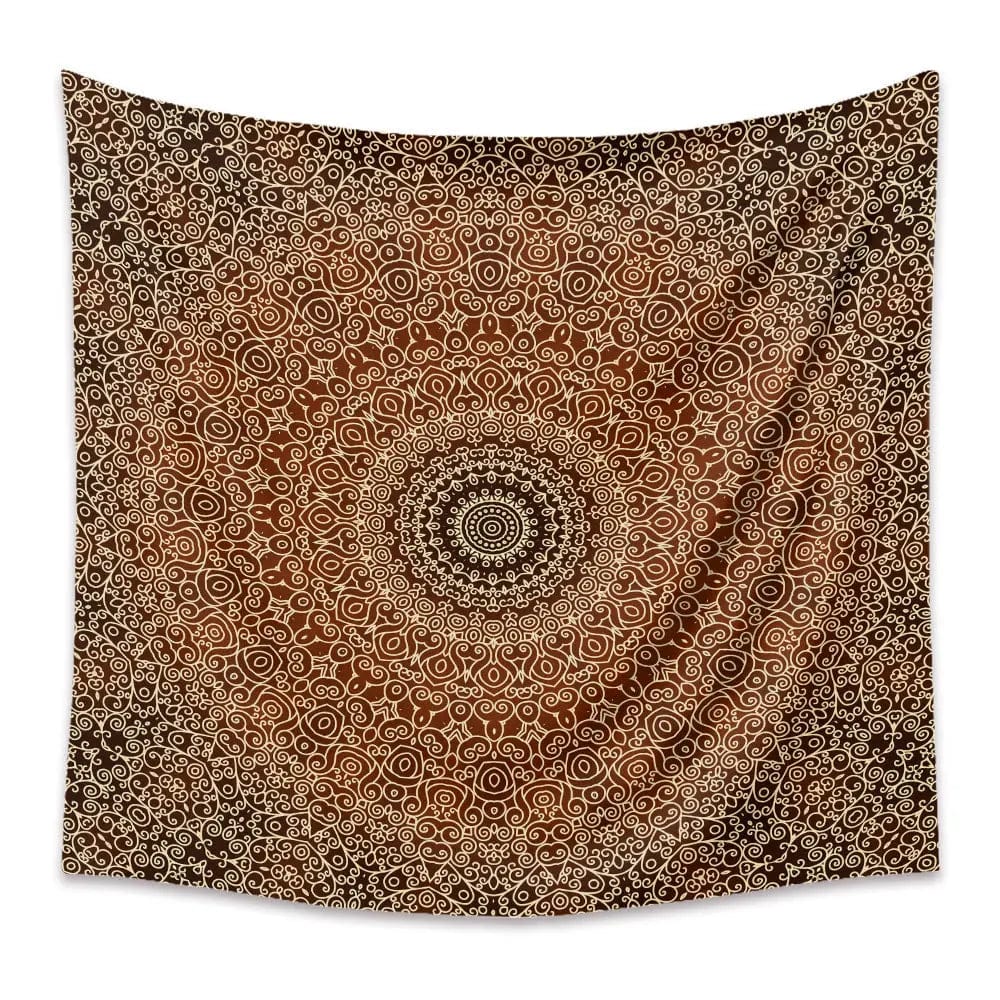Boho Mandala Wall Tapestry – Rectangular Polyester Hanging Art by Simple Homes