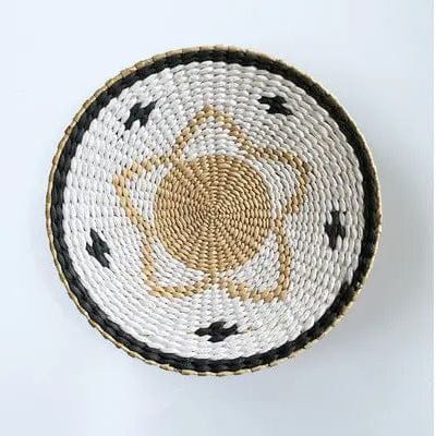 Boho Woven Wall Art Set- Handmade Rattan & Macrame Decor Style 13 / Diameter 20cm by Simple Homes