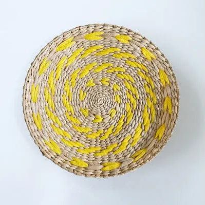 Boho Woven Wall Art Set- Handmade Rattan & Macrame Decor Style 14 / Diameter 20cm by Simple Homes