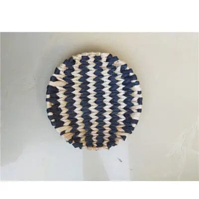 Boho Woven Wall Art Set- Handmade Rattan & Macrame Decor Style 2 / Diameter 20cm by Simple Homes