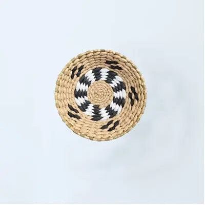 Boho Woven Wall Art Set- Handmade Rattan & Macrame Decor Style 3 / Diameter 20cm by Simple Homes