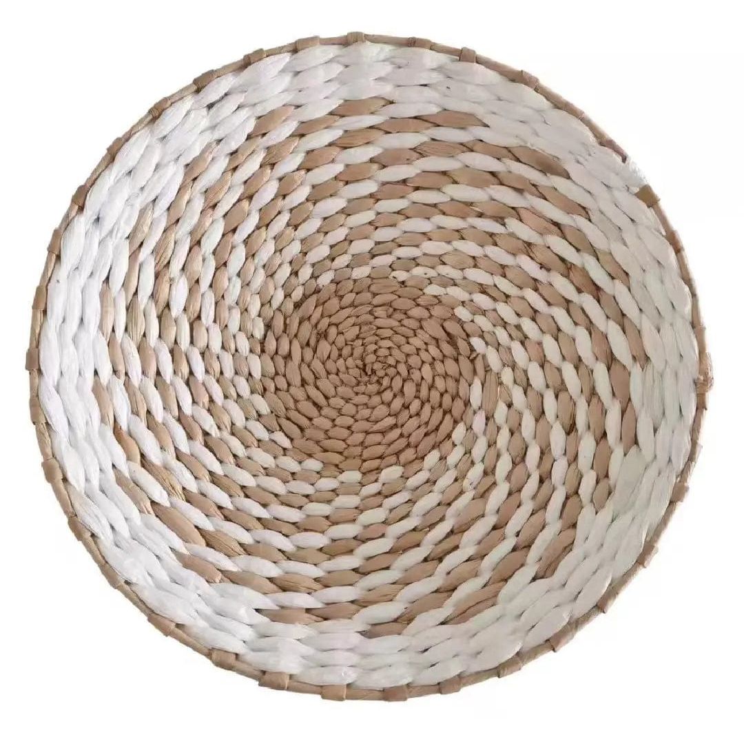 Boho Woven Wall Art Set- Handmade Rattan & Macrame Decor Style 38 / Diameter 20cm by Simple Homes