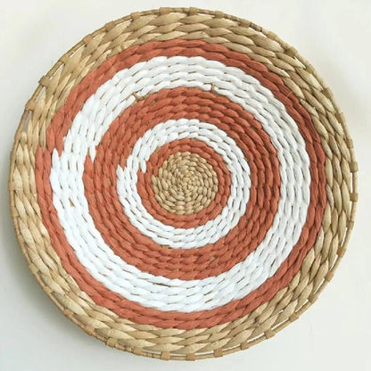 Boho Woven Wall Art Set- Handmade Rattan & Macrame Decor Style 39 / Diameter 20cm by Simple Homes