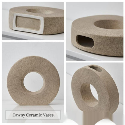 Luna Ring Ceramic Vase Collection