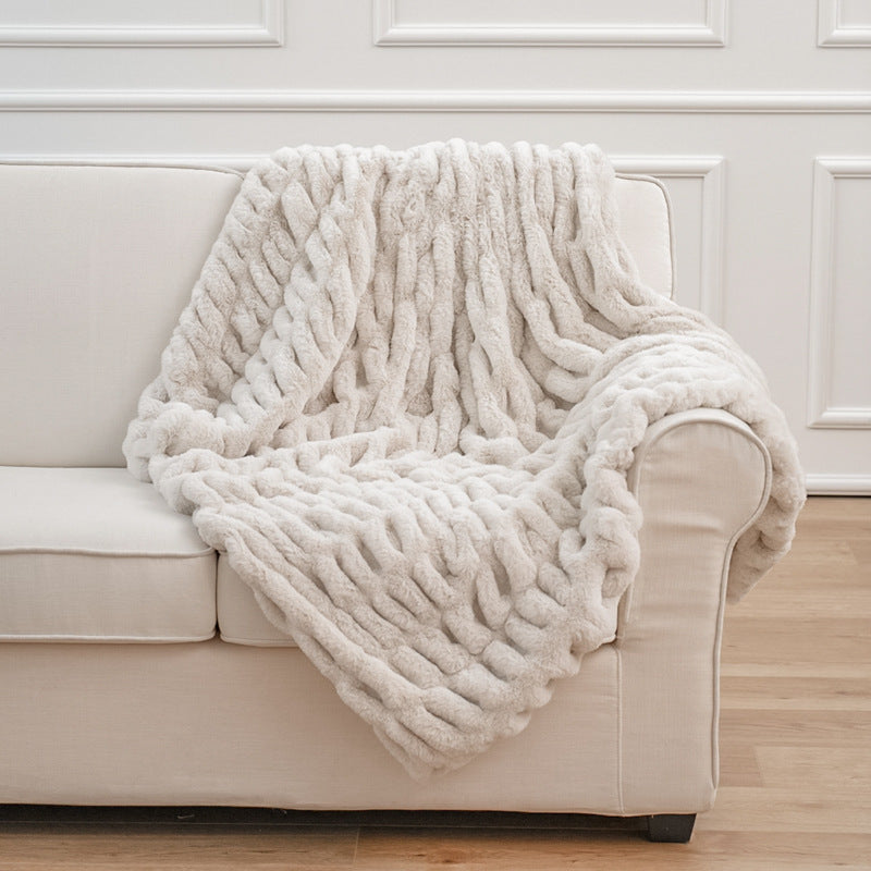 VelvetNest Faux Fur Throw Blanket
