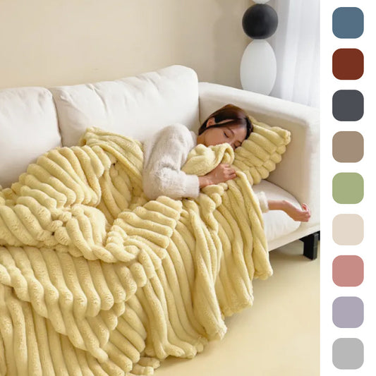 SnuggleSoft Bubble Faux Rabbit Fur Blanket