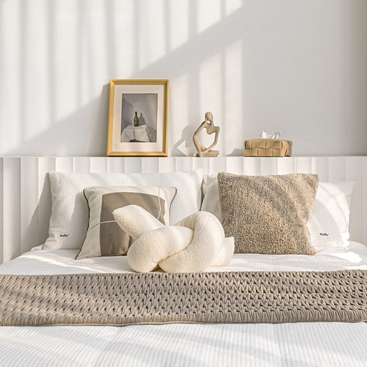 Modern Minimalist Bed Runner and Pillow cover