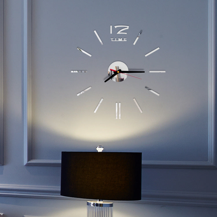 DIY Acrylic Mirror Wall Clock – 3D Sticker Clock for Home & Office (40cm)