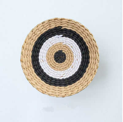 Boho Woven Wall Art Set- Handmade Rattan & Macrame Decor
