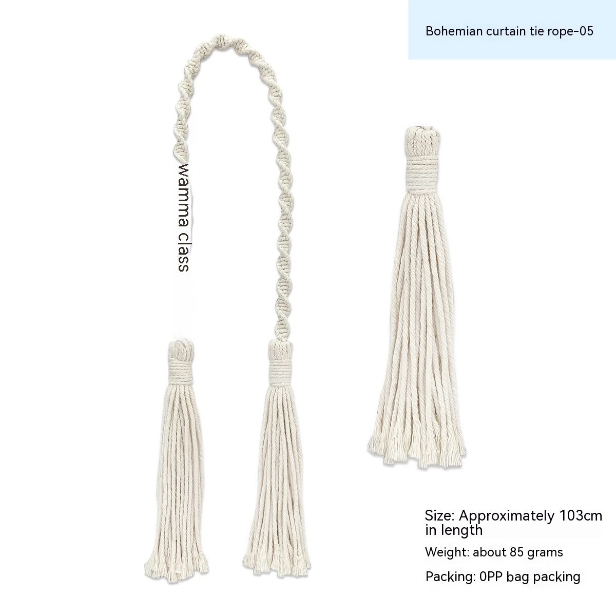 Boho Embrace – Handwoven Curtain Tiebacks