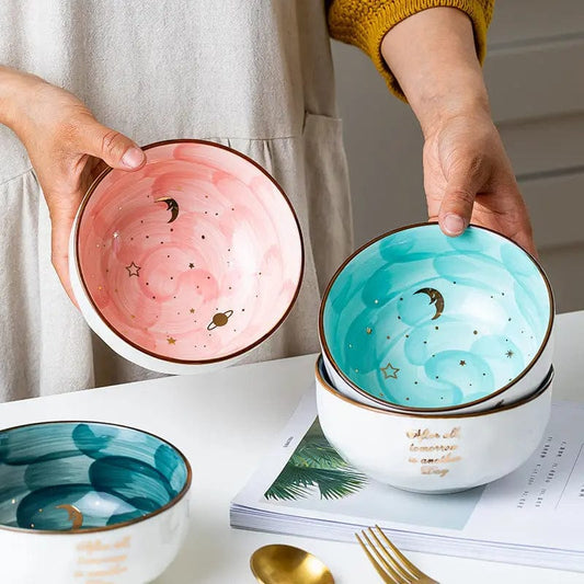 Celeste Ceramic Bowl Set-Galaxy Inspired Design by Simple Homes