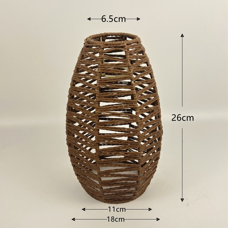 TerraGlow Woven Pendant Lamps – Handcrafted Paper String Shades
