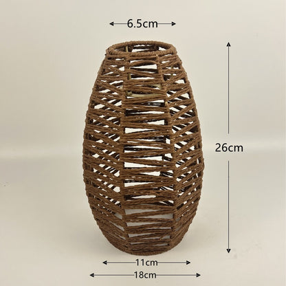 TerraGlow Woven Pendant Lamps – Handcrafted Paper String Shades