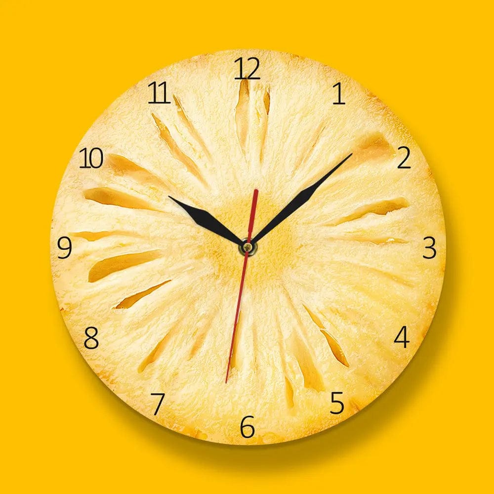 Citrus Slice Acrylic Wall Clock – Fresh Fruit-Inspired Modern Decor Yellow / 30x30cm by Simple Homes